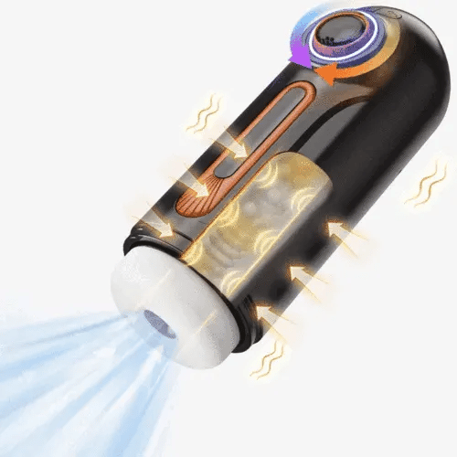10 Thrusting 10 Vibrating 3 Sucking Heating Male Masturbator